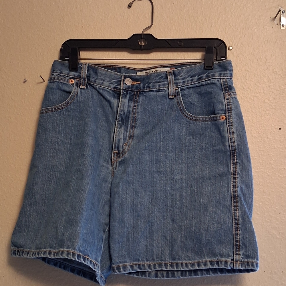 Levi's Light Blue High-Rise Denim Shorts 8 260780 Relaxed 550